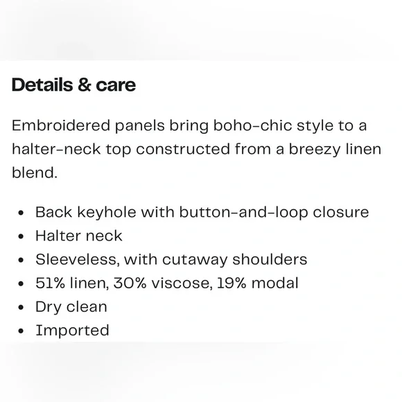 Ramy Brook NY Heather Halter Neck Linen Blend Top. Size Small - Picture 4 of 14